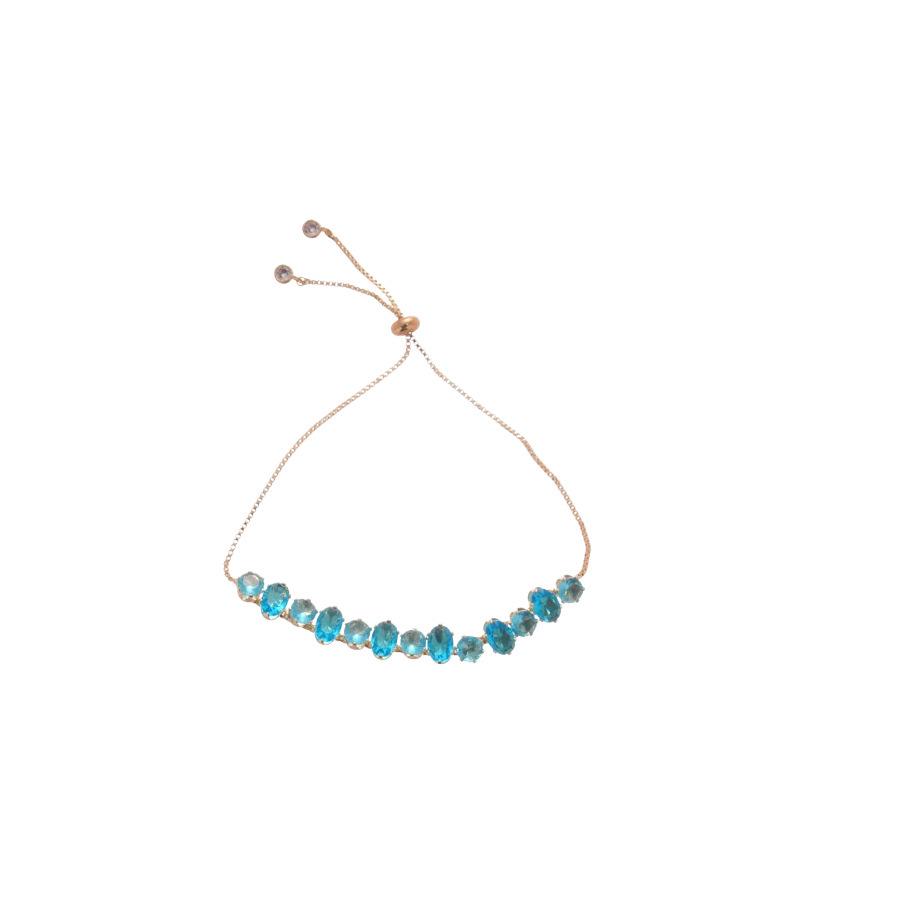 Elegant French Zirconia Geometric Oval Bracelet - Light Luxury & Fashionable Jewelry Piece