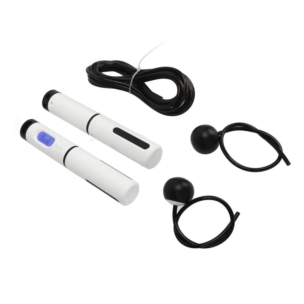 Electronic Jump Rope Workout Weighted Handle Smart Exercise Skipping Rope Black 2.8meter