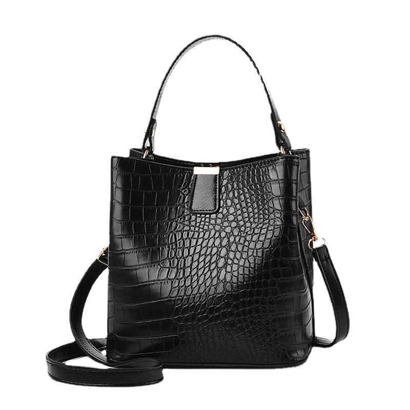 2026 Embossed Crocodile Pattern Women's Shoulder Bag – Stylish, Elegant Bucket Handbag