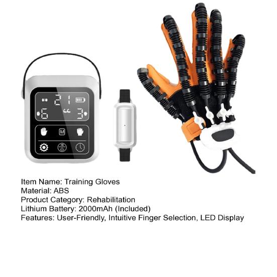 Smart Rehabilitation Robot Glove for Stroke And Hemiplegia 5-Finger Hand Therapy Trainer with LED Display Mirror Training Stroke Glove
