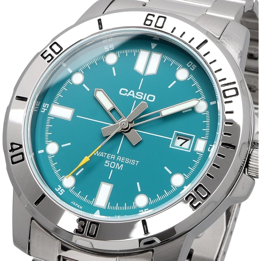 Casio Standard Analog Quartz Men's Watch MTP-VD01D-3E2V Metal Band Blue Green Overseas Model