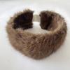 Artificial Hair Band Elastic Imitation Fox Fur Headband Wide Edge Design No Dome Coldproof Winter Hair Tie