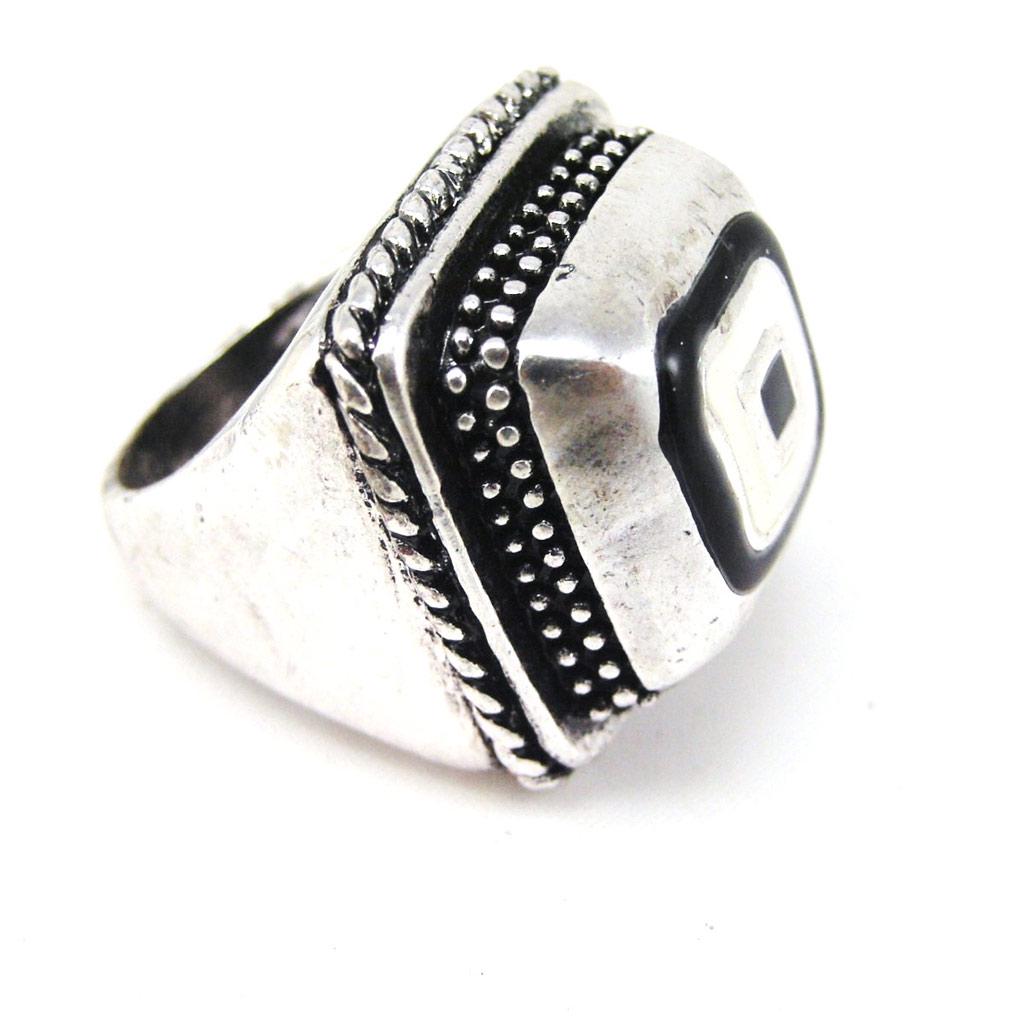 Designer Ring 'Cunégonde' Black Silver
