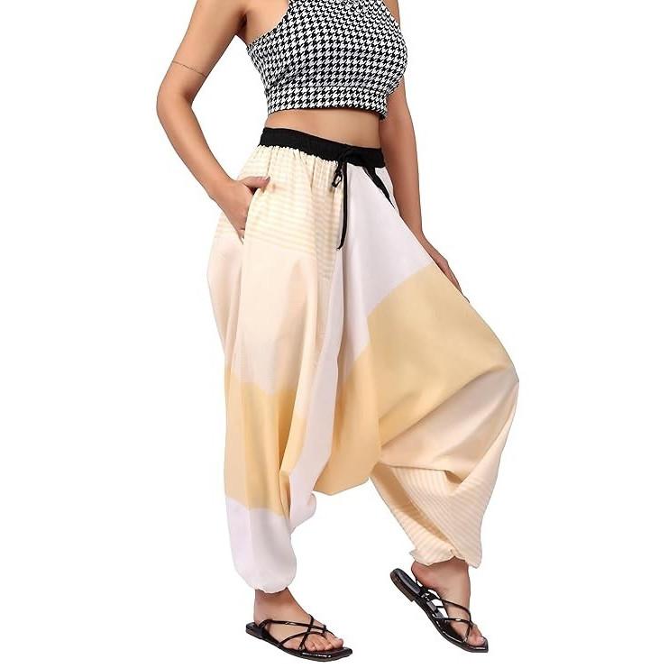 Women Cotton Summer Harem Pants Indian Designer Ethnic Hippie Loose Trousers Free