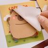 4PCS Creative Capybara Sticky Notes Kawaii Memo Pads Bookmark Stickers Office Study Supplies