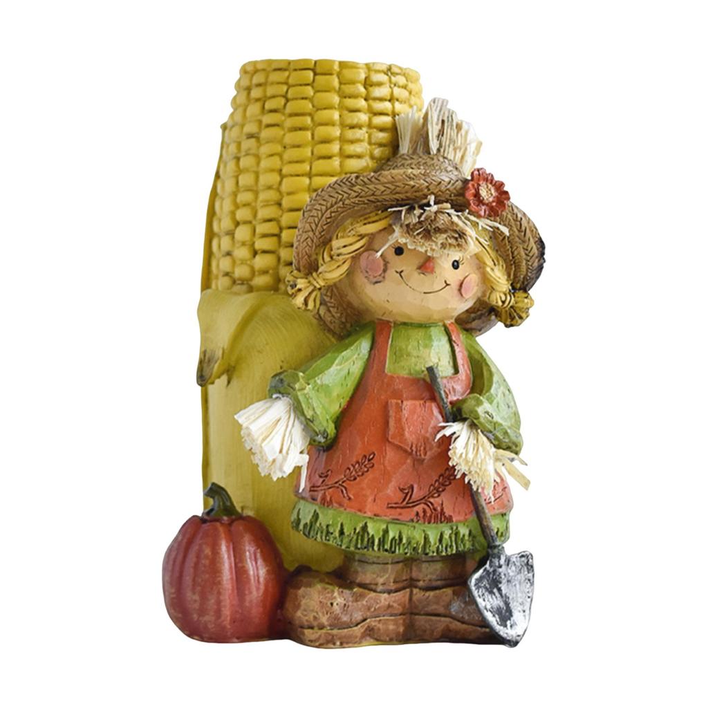 Thanksgiving Decorations Festival Ornaments Scarecrow Turkey Pumpkin Resin Crafts Home Statues