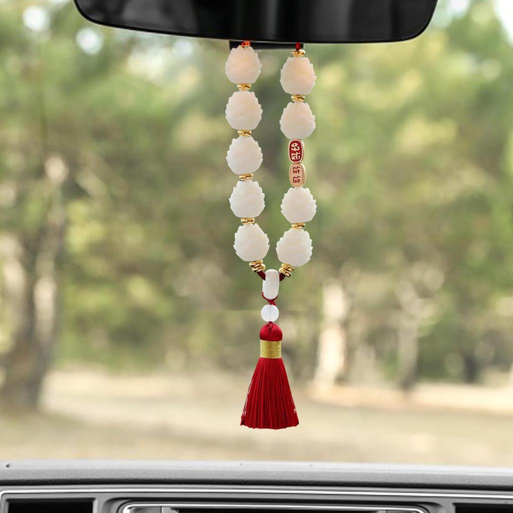 Elegant Lotus Beads Car Mirror Hanging Ornament