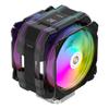 O Cooler de CPU ALSEYE M120DPlus, um cooler de CPU com resfriamento a ar e indicador de temperatura, vem com ventoinhas duplas ARGB PWM de 120 mm e suporta Intel