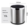 Fireproof Double-Layer Stainless Steel Trash Can for Hotels & Game Rooms