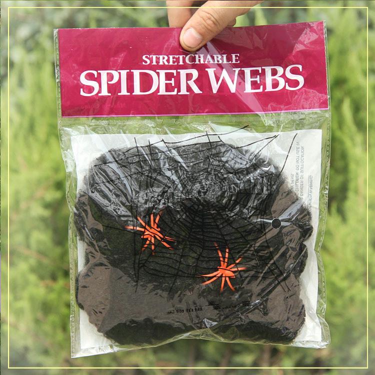 Artificial Spider Web Super Stretch Cobwebs Fake Spiders Scary Party Scene Decor Horror Party Scene House Props Halloween Decor