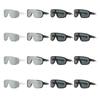 3-piece Set of Y2K Style Sports and Fashion Glasses White MERCURY Silver Mirror Lenses