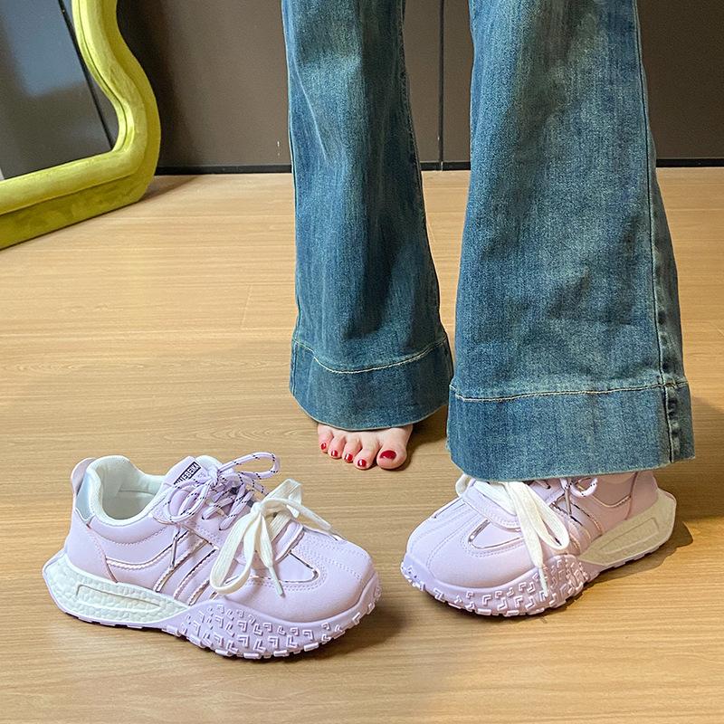 Ins Korean Version of the New Forrest Gump Shoes Women's 2025 Spring Student Sports Running Casual Shoes Platform Training Shoes W9529