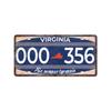 Vintage Tin Art with 1530 License Plate Design: Ideal for American - style Background Wall Decor