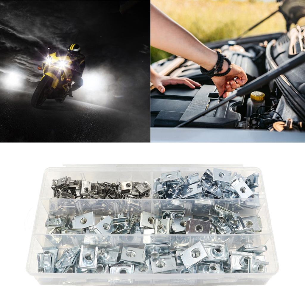 Car Fixed Self-tapping Screw Metal U-Type For Fender-Bumper Leaf Board Auto Interior Trim Panel Fastener-Metal Clip 160x