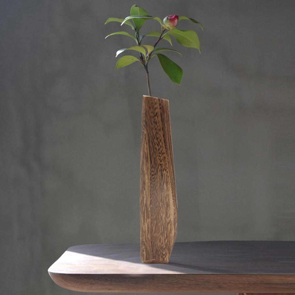 Jarrón de Madera Jarrón de Flores de Madera Adorno de Mesa Decoración del Hogar Para Interior Exterior Patio Pasillo Baño Dormitorio Centros de Mesa