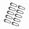 10pcs bag EDC Black Small Zipper Pulls Cord Rope For Outdoor Travel Clothing Backpack Accessory