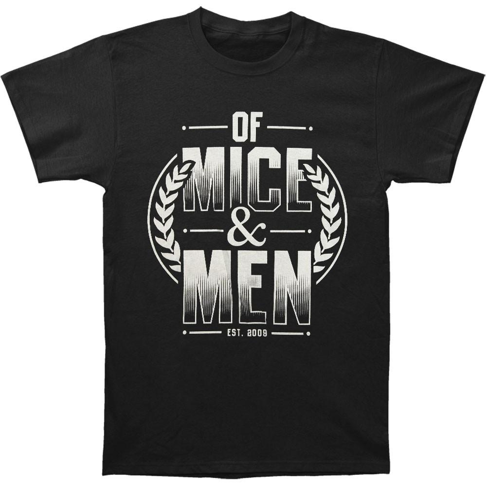 Men s Of Mice & Men Wreath Slim Fit T-shirt X-Small Black 4XL