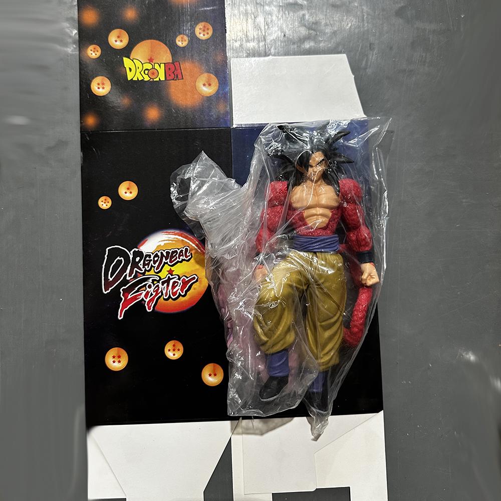 

28CM Anime Dragon Ball Son Goku Super Saiyan Standing Model Toy Gift Collection Action Figure Doll Ornament GT PVC SSJ4 4 Round Sensory Compression With box