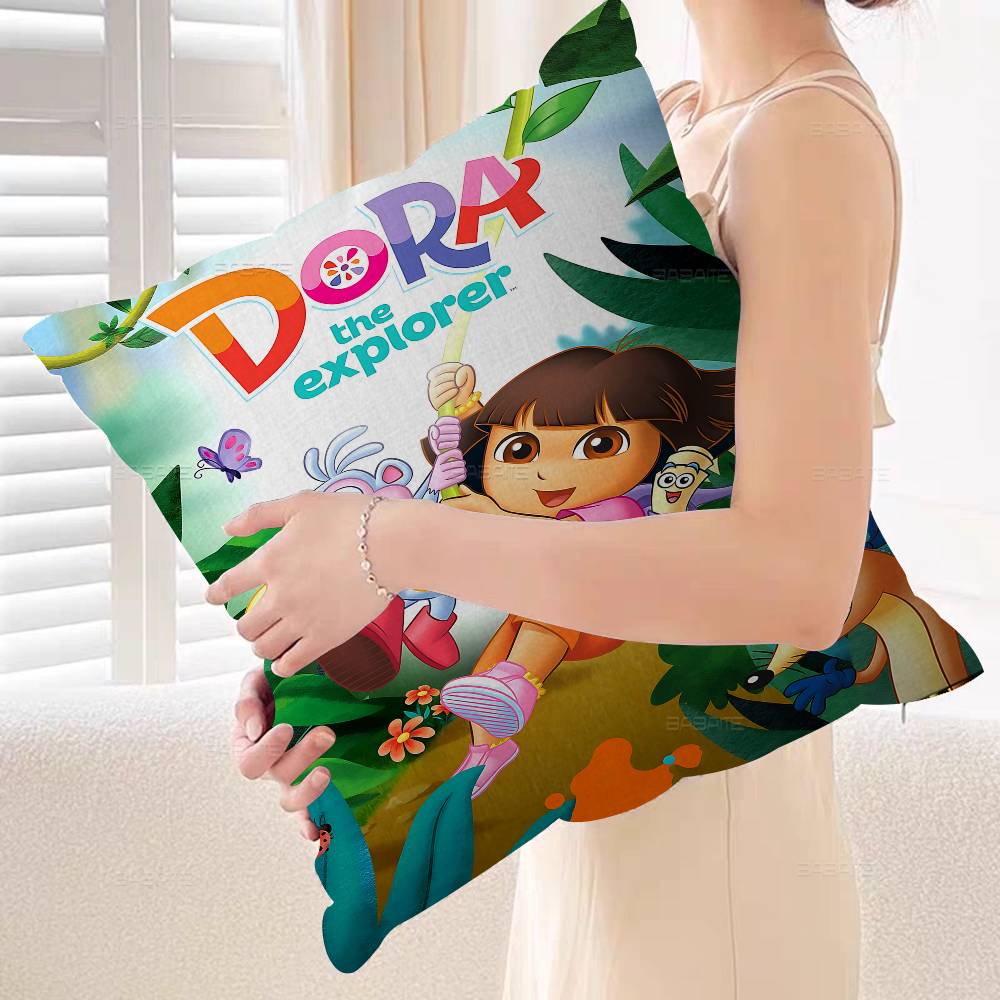 Cartoon D-Dora The E-Explorer Pillow Cover Design Cushion Cover Decor Holiday Decorati