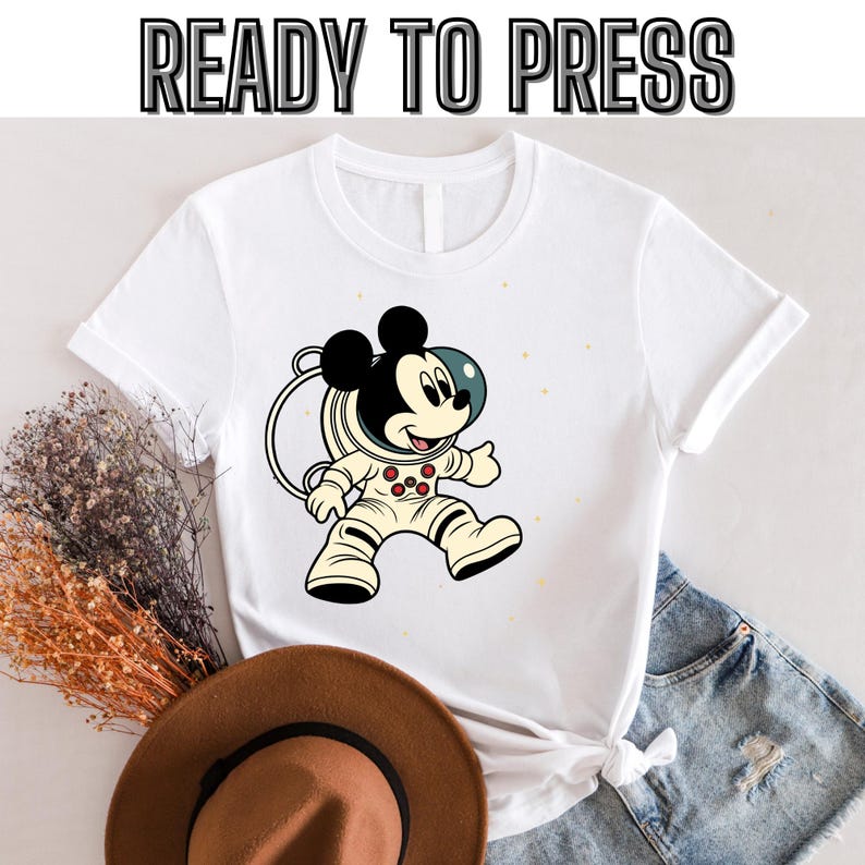 Out Of This World Mickey Dtf, Astronaut Mickey Mouse Dtf, Disney Astronaut Dtf, Magic Trip, Animation Mickey Mouse, Disney Trip Dtf 100