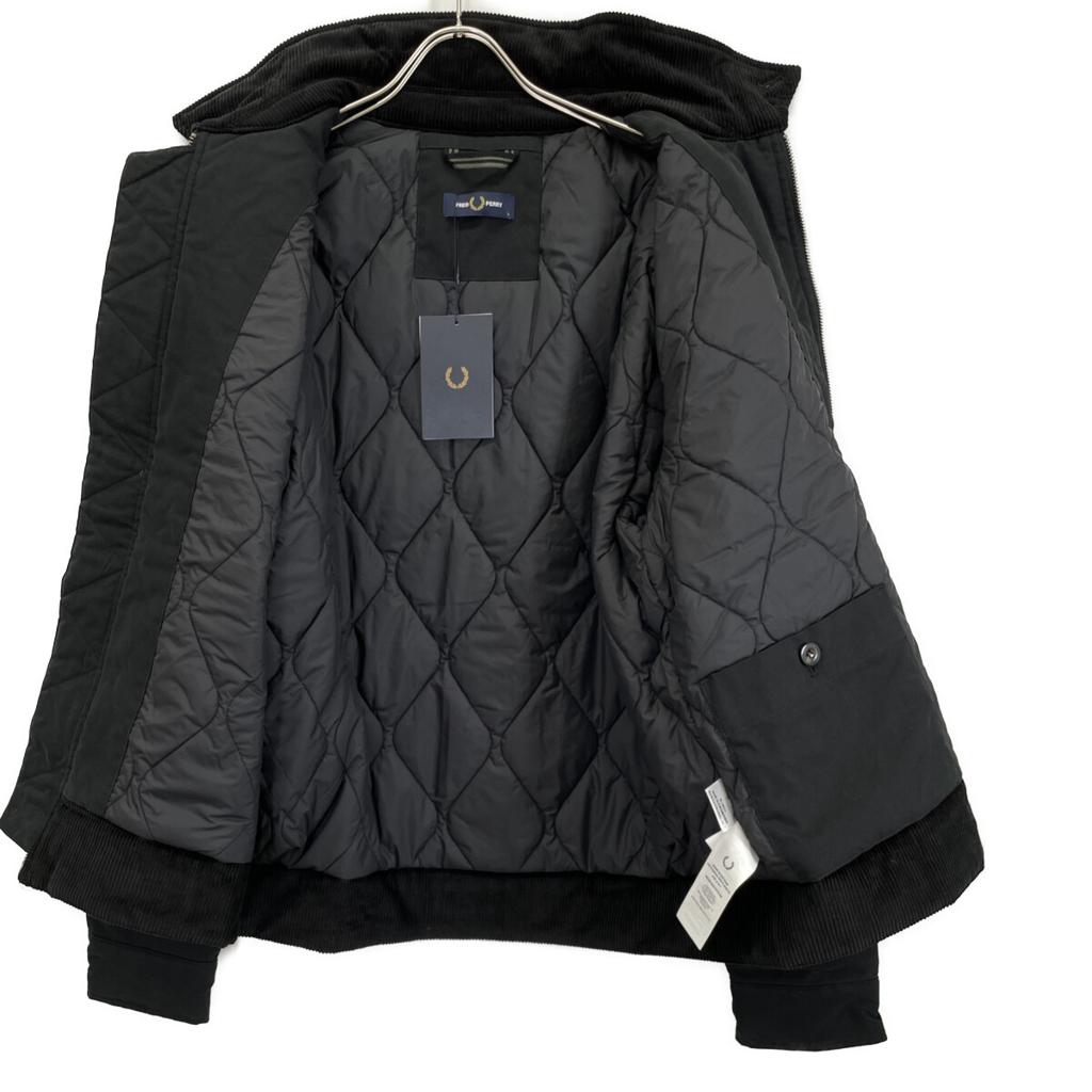 Fred Perry J8535 Black Cotton Caban Jacket Jacket L blackUsed