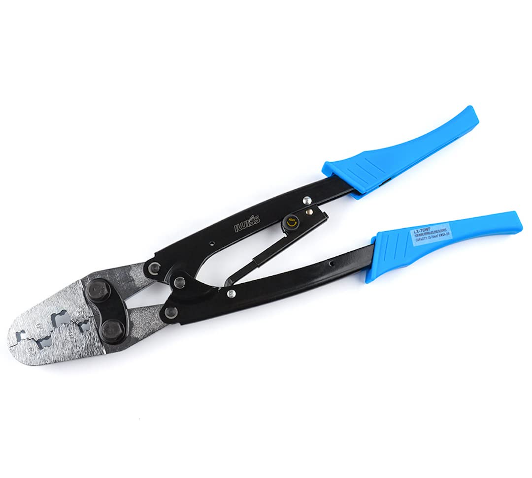 

IWISS Large Ferrule Wire End Sleeve Crimping Pliers Ratchet Crimping Tool IWS-70WF-JP