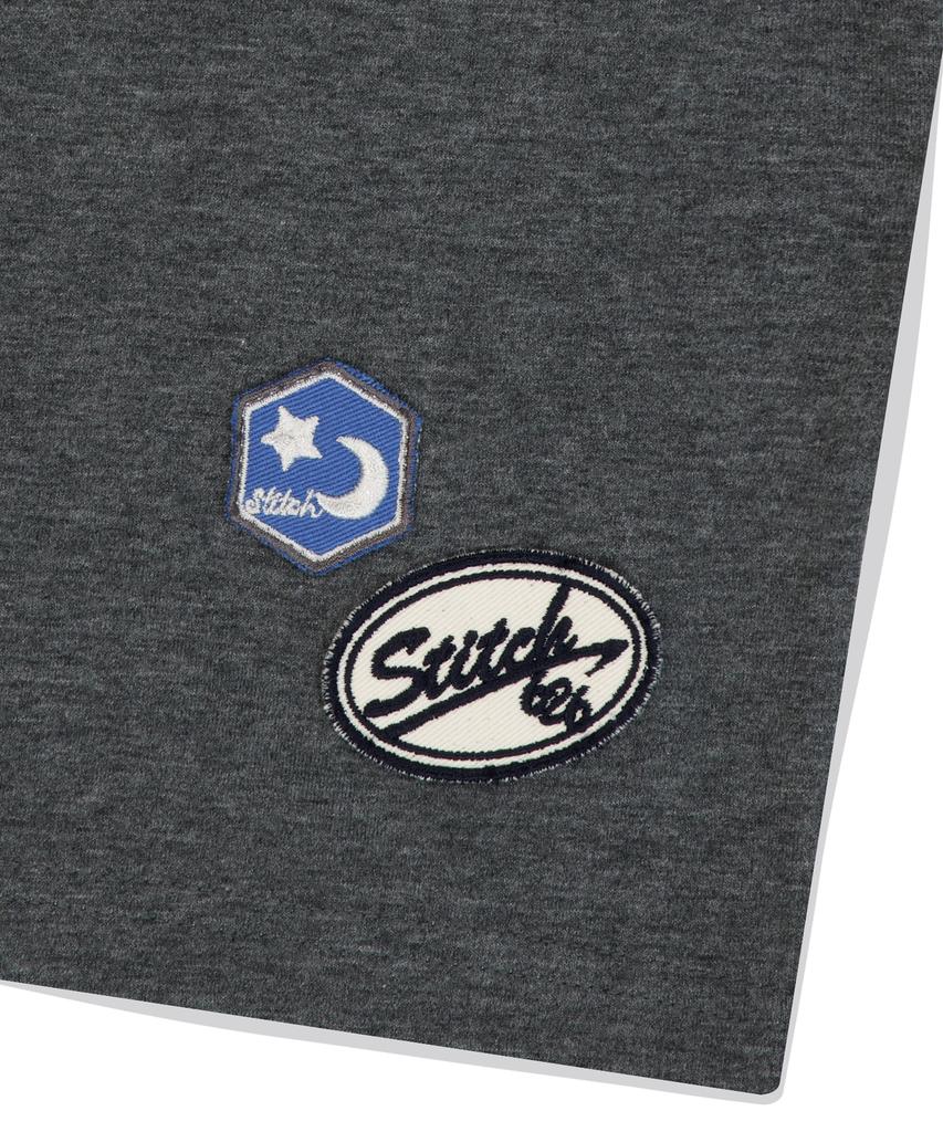 Sun Love [Stitch] W Wappen Ringer Tee Heather Charcoal