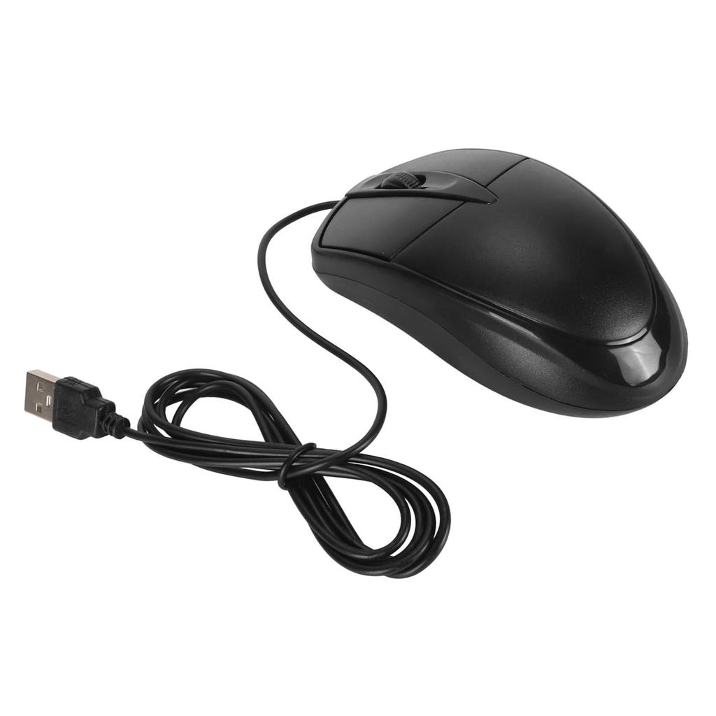 Kabelmaus 1000 DPI 1,5 m langes Kabel 3 Tasten Robustes ABS Plug and Play Gaming-Maus für Zuhause Schule Büro