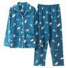 In the Elderly Pure Cotton Pajamas Women's Spring and Autumn Long-sleeved Middle-aged Mother Large Size Cardigan Set Old Lady Loungewear