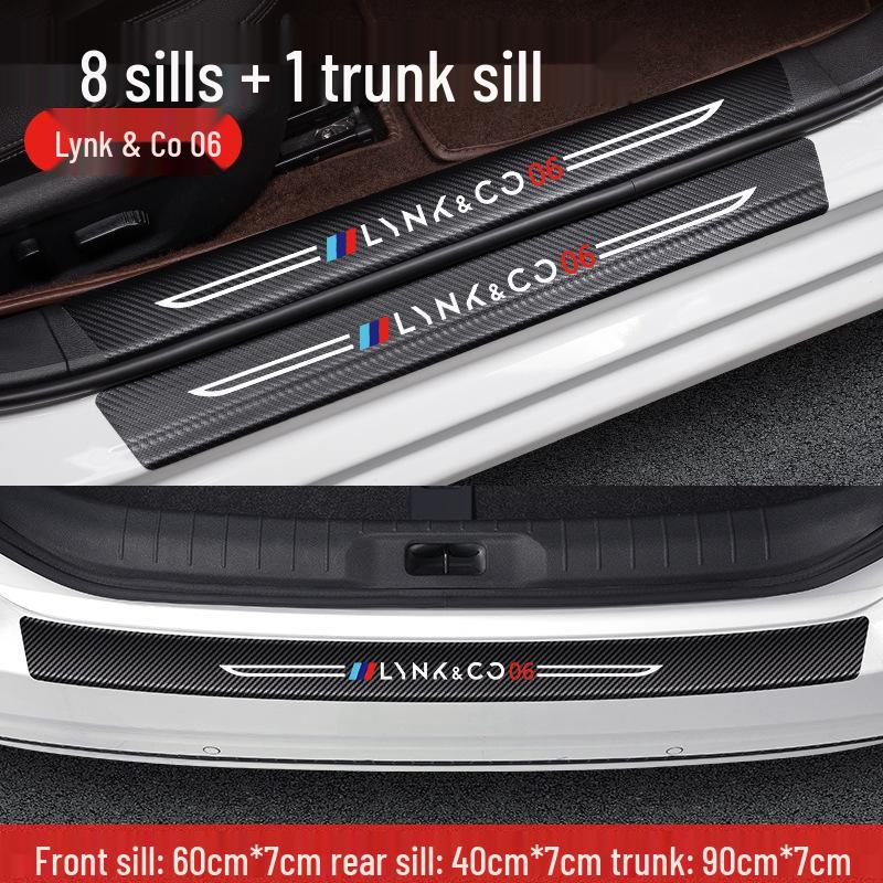 Compatible with Lynk & Co 06 Door Sill Trim Strips, Welcome Pedal, Interior Accessories, and Trunk Anti-Kick Sticker.