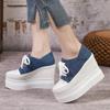 Fashion 11cmNew Style Casual Shoes For Women Ladies Platform Shoes White Shoes Comfortable Sneakers Increase Height By