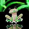 Diamond Studded Frog Brooch, Women's Brooch, Accessories, Gothic Clothing, Brooch, Jewelry, Fashionable Retro Personality