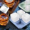 2 Pcs Silicone Ice Cube Tray 4 Cavities Refrigerator Summer Cocktail Whiskey Ice Ball Maker Mold Crystal Ice Cube Tray  For Bar