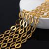 1Meter Stainless Steel Gold Plated Cuban Necklaces Chain 10x14mm Letter O Link Chains DIY Bracelets Jewelry Making Bags Chains