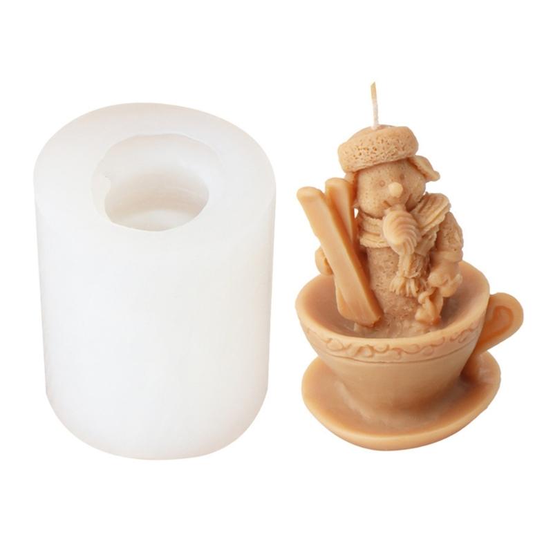 Christmas Silicone Candle Mold Crafting and Festival Decors Moulds Silicone Texture Present for Hand-Making Enthusiasts