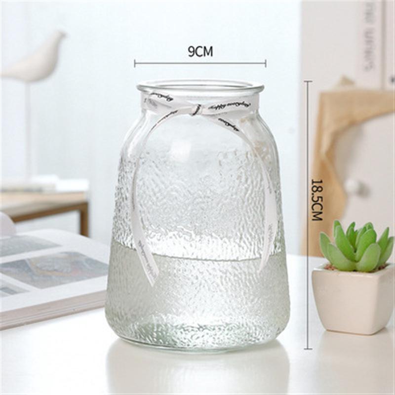 Internet Celebrity Style Transparent Glass Vase for Hydroponic Flower Arrangements - Gypsophila Display for Living Room or Dining Table