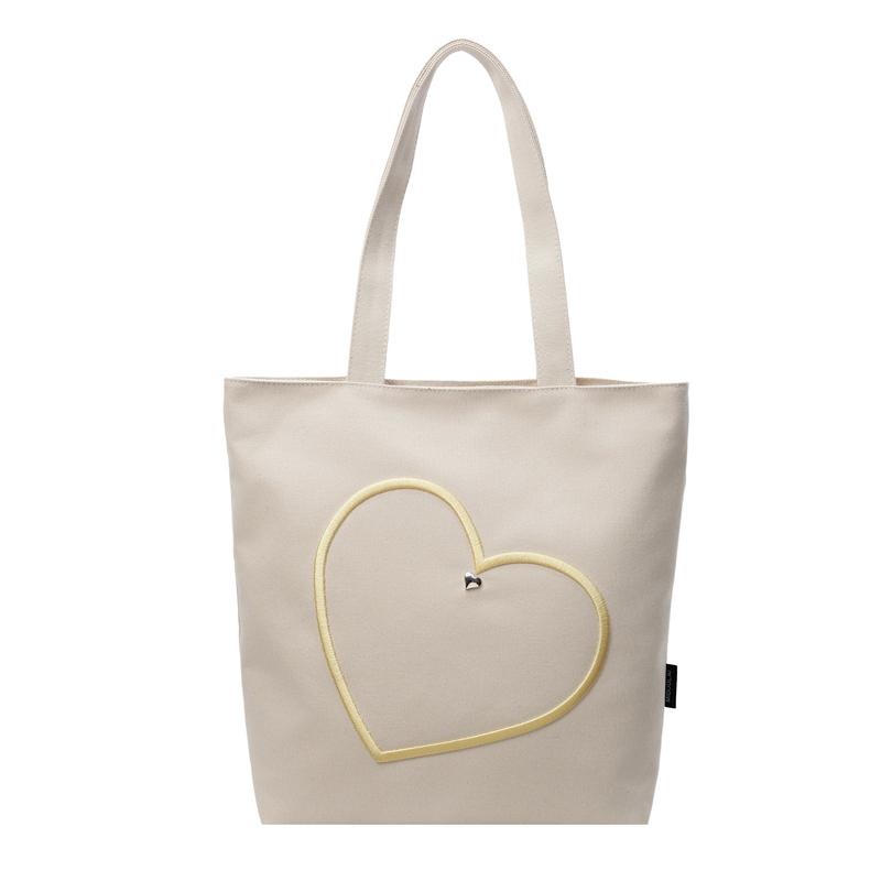 Love Canvas Bag Women's Large Capacity Tote Bag Commuter Underarm Bag