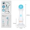 2 Modes USB Rechargeable Face Washing Brush Device Frequency Silicone Facial Cleansing Brush Blackhead Removal Acne Cleanser Machine 3V