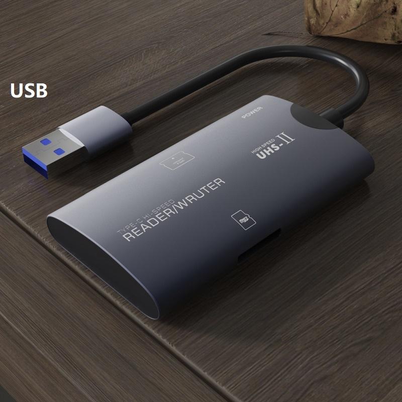 TF CF Memory Card Reader 2 in 1 USB Type-C to CF Micro SD Card Adapter for Compact Flash iPhone 17 16 15 Samsung Realme Etc 3