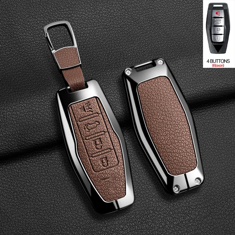 2 3 4 Buttons Auto Intelligent Key Fob Cover Case Key Ring Fit For Mitsubishi Outlander Control Smart Key Fob Mount Auto Accessories