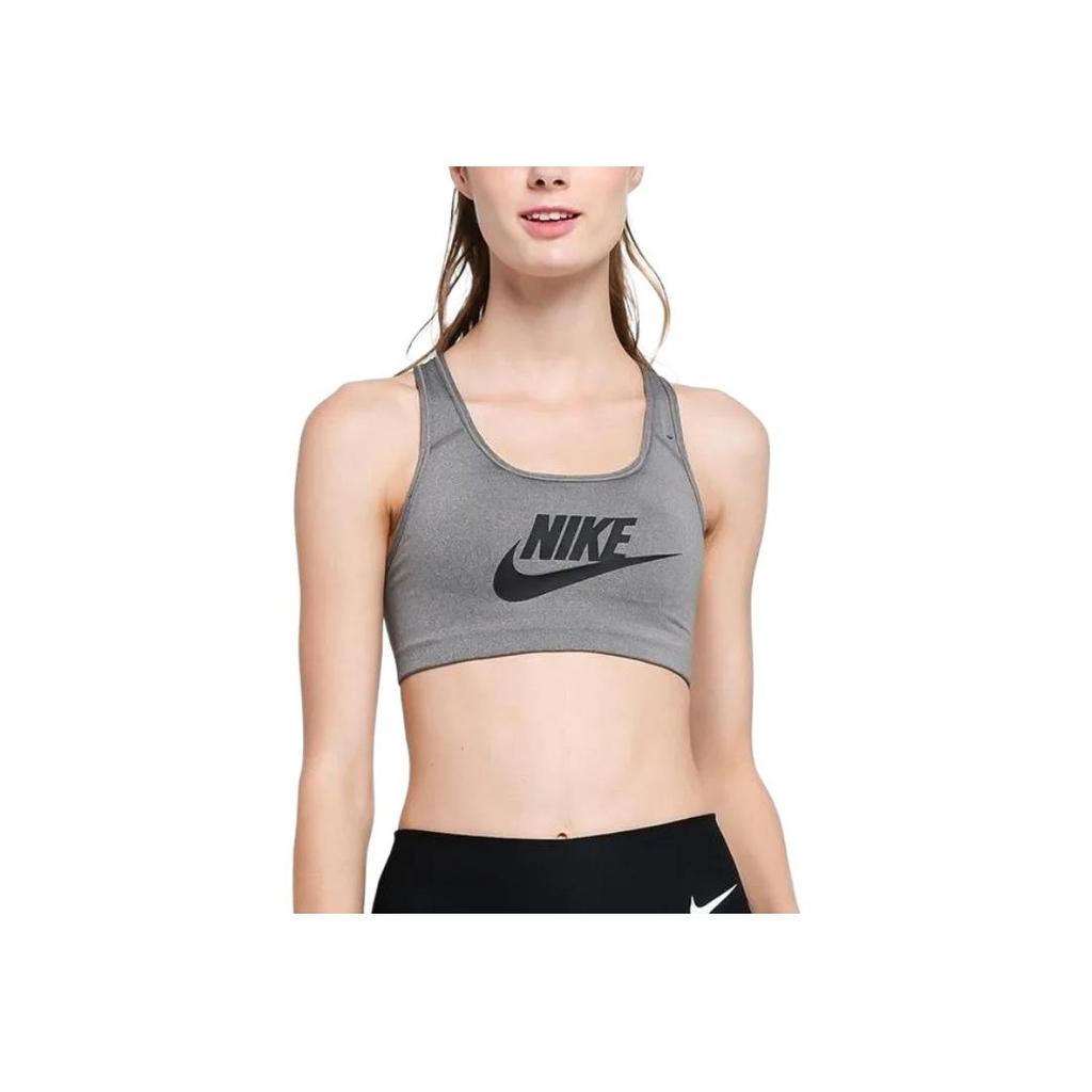 Nike Logo Print Quick-Dry Sports Tank Top Women Tops Grey 899371-091