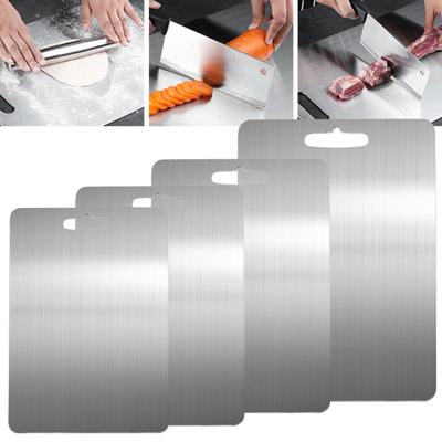 Schneidebrett aus Edelstahl, robustes Schneidebrett, rutschfeste Oberfläche, kratzfeste Oberfläche, verschiedene Größen