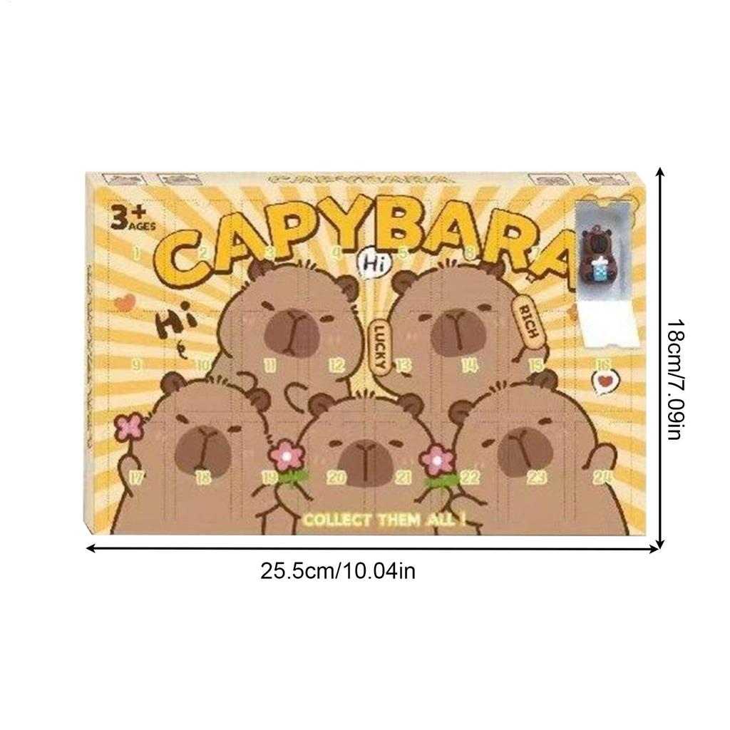 2025 Capybara Advent Calendar 3D Capybara Figures Countdown Calendars Capybara Animal Toys Cute Capybara Christmas Ornaments
