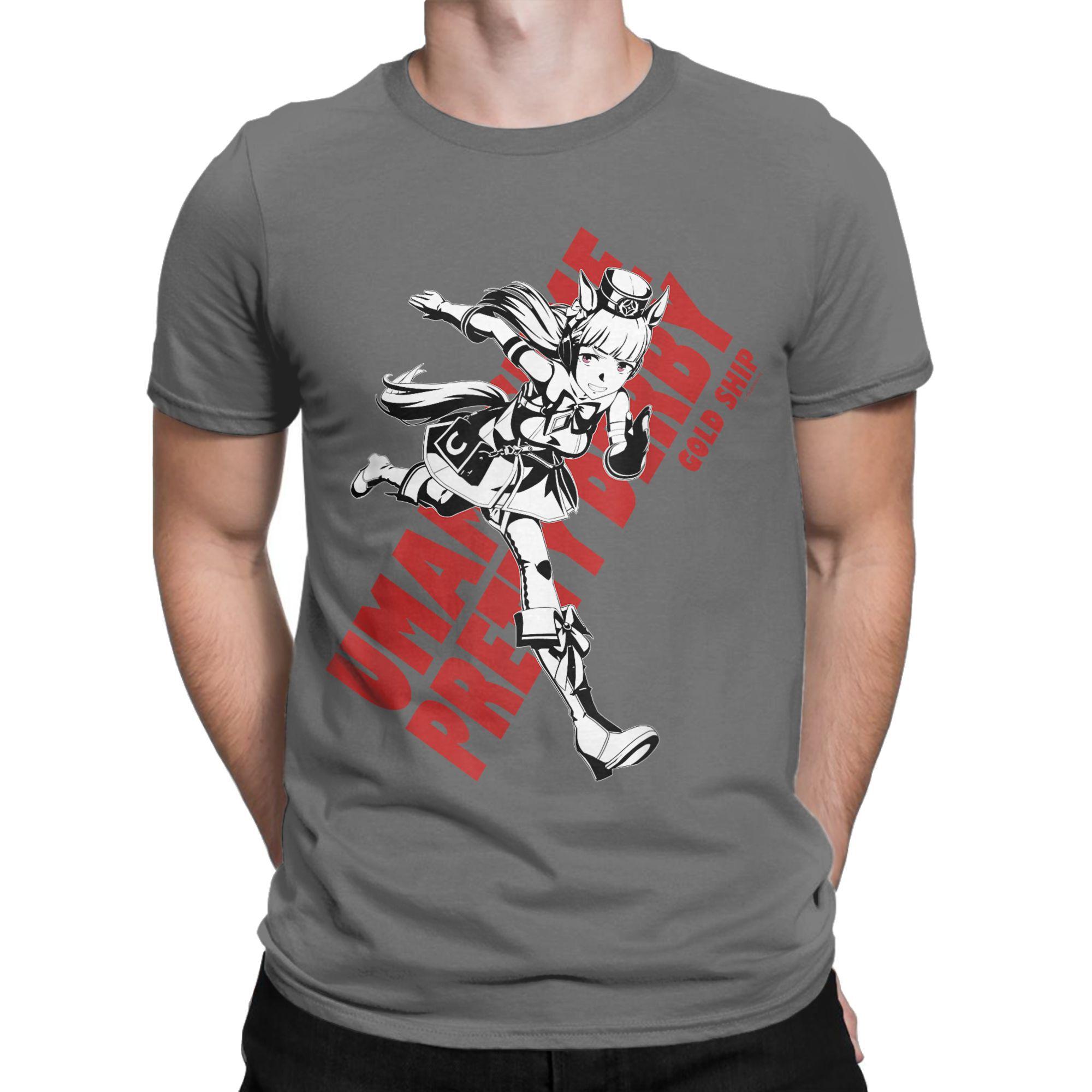 

Umamusume Pretty Derby Gold Ship T-Shirts Men Vintage Cotton Tees Crewneck Short Sleeve T Shirts Plus Size Clothing 4XL