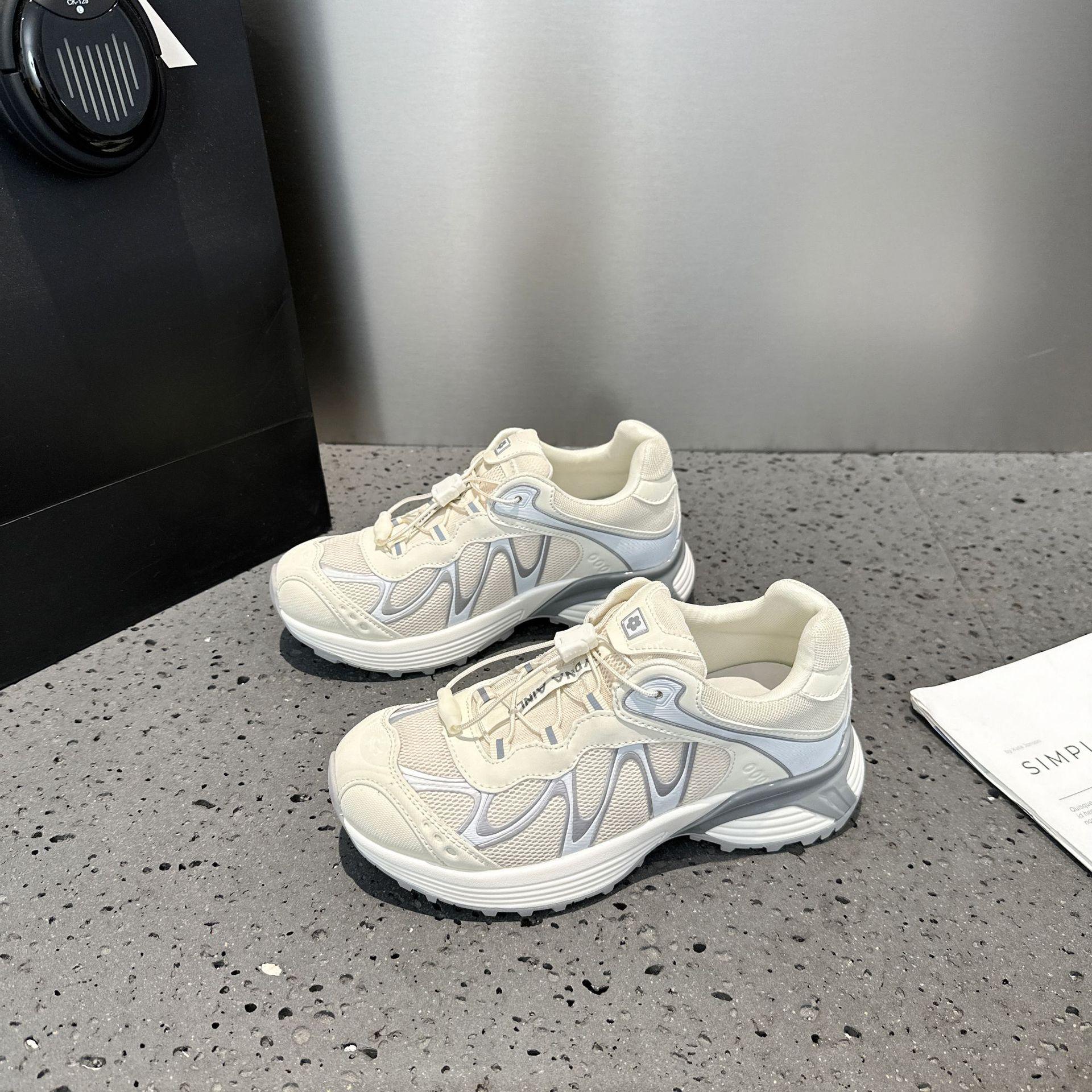 

Dad shoes women s summer new platform mesh breathable outdoor hiking shoes sports casual running shoes 35 серый