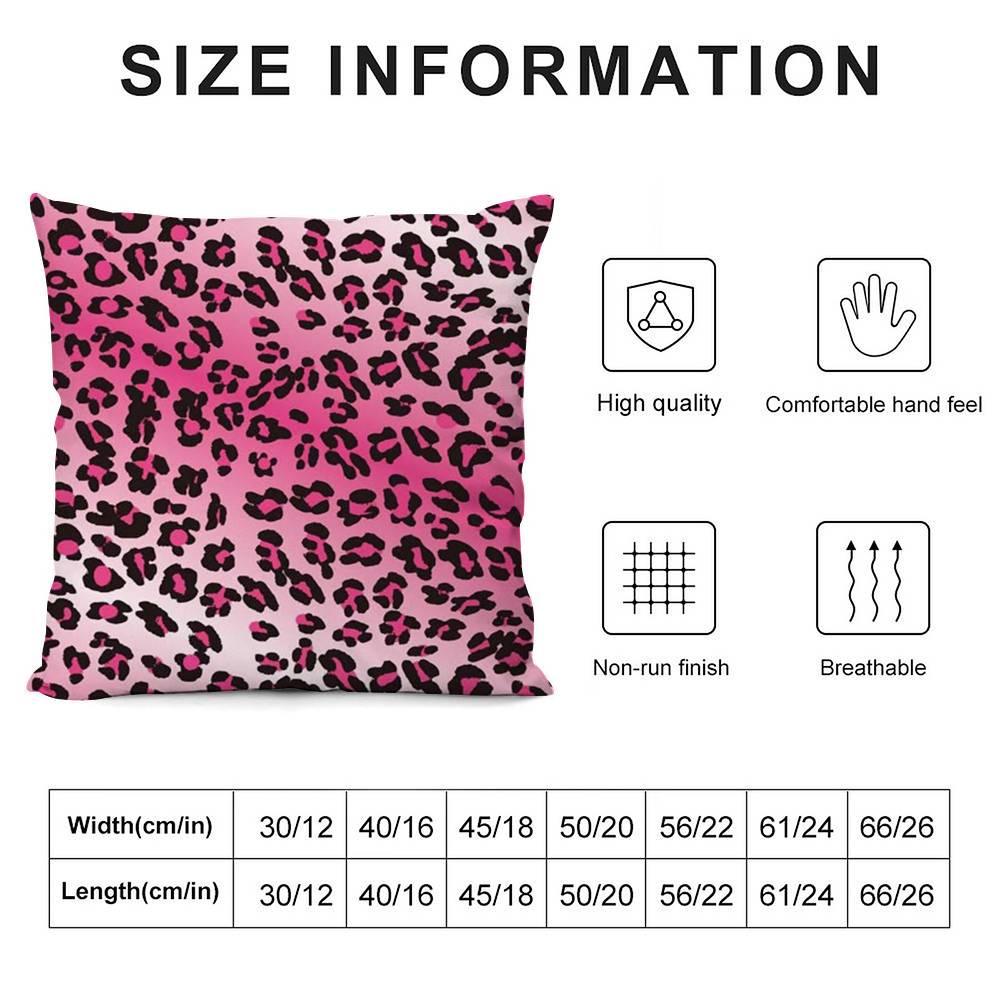 Y2k Fashion Leopard Print Pillow Case Sofa Living Room Bedroom Double-sided Printing Square Cushion Nap Time Pillow Case