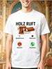 Unisex Black Tee Wood Chainsaw Call Gerunisex Graphic Print Short Sleeve Loose Casual Top For Adult Male Daily Street Wear Outfits 1