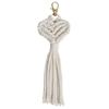 1Pcs Cute Car Keyring Handmade Macrame Heart Shaped Pendant Keychains For Women Wedding Gift