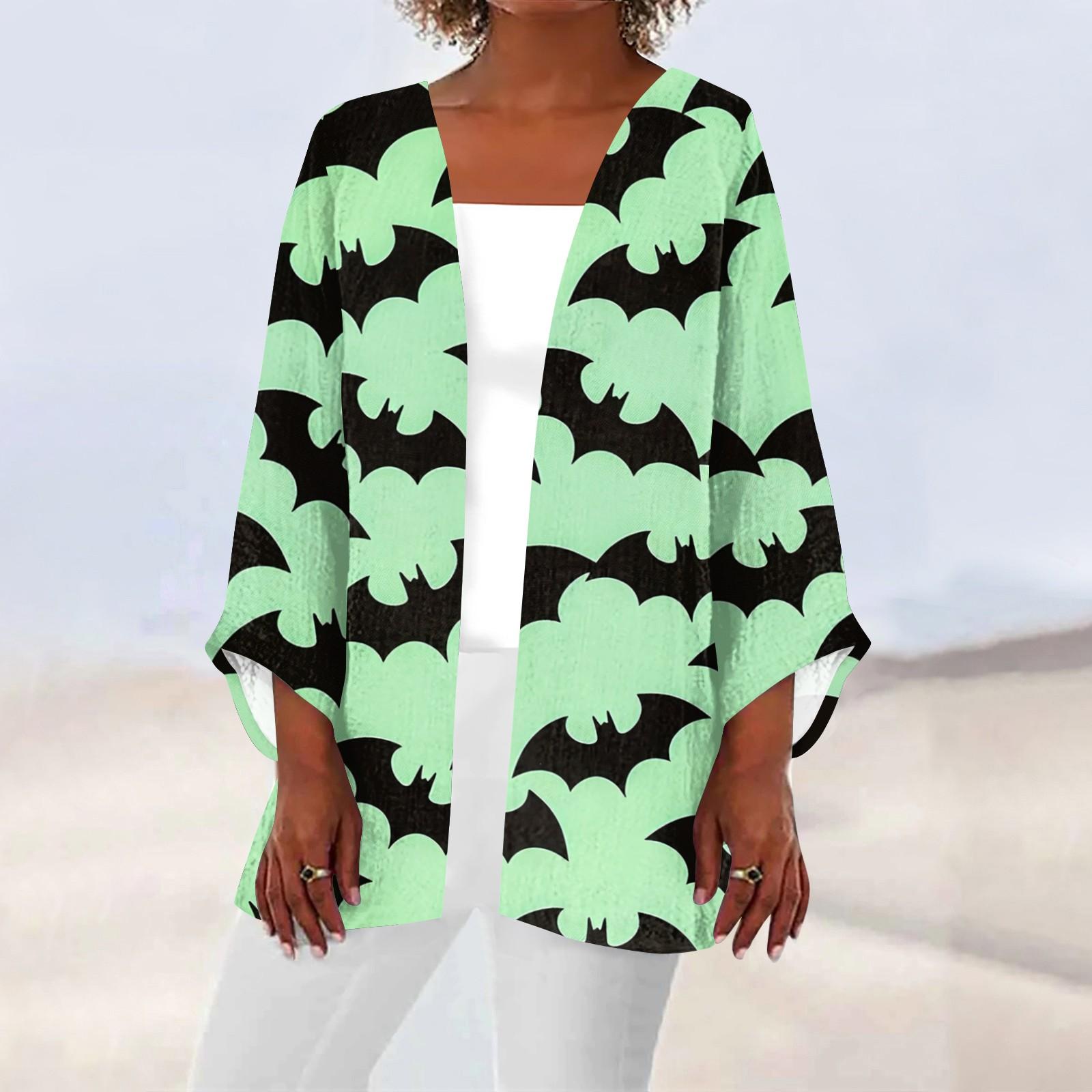 

Женская повседневная модная легкая куртка средней длины с принтом, кардиган XXXL