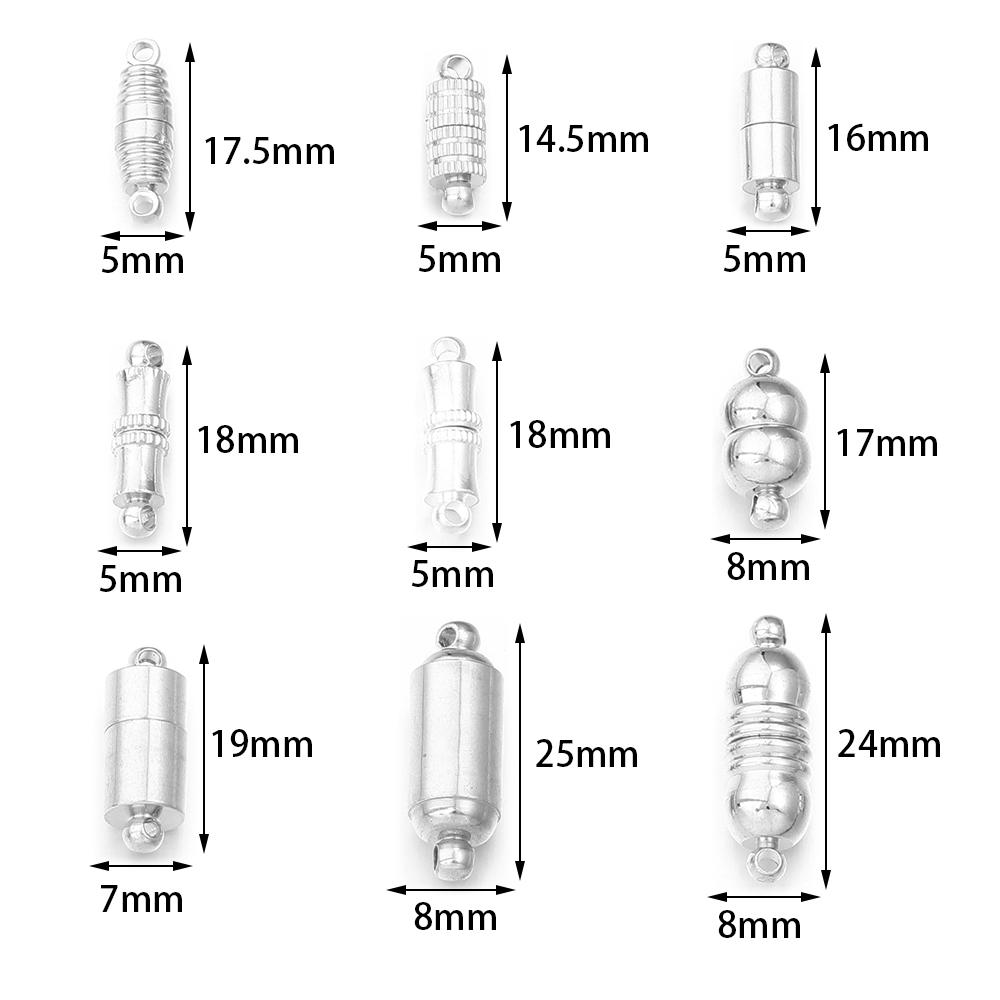 5 Stück/Los Starke Magnetische Verschlüsse Kupferbeschichtet Magnet Endverschluss Verbinder Für Schmuckherstellung DIY Lederband Armbänder Halskette